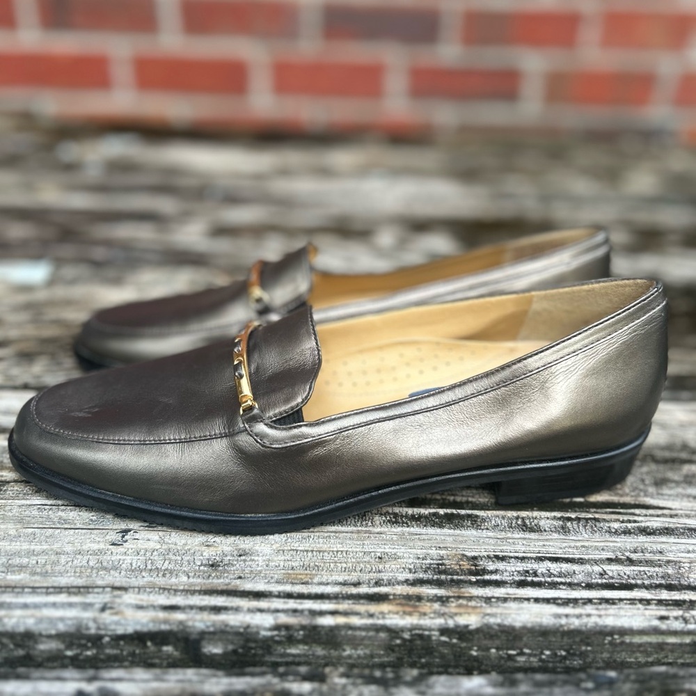 NWOB Selby Moc Fit Activeflex Handcrafted Gray Leather Shoes Sz 9 Made in Brazil
